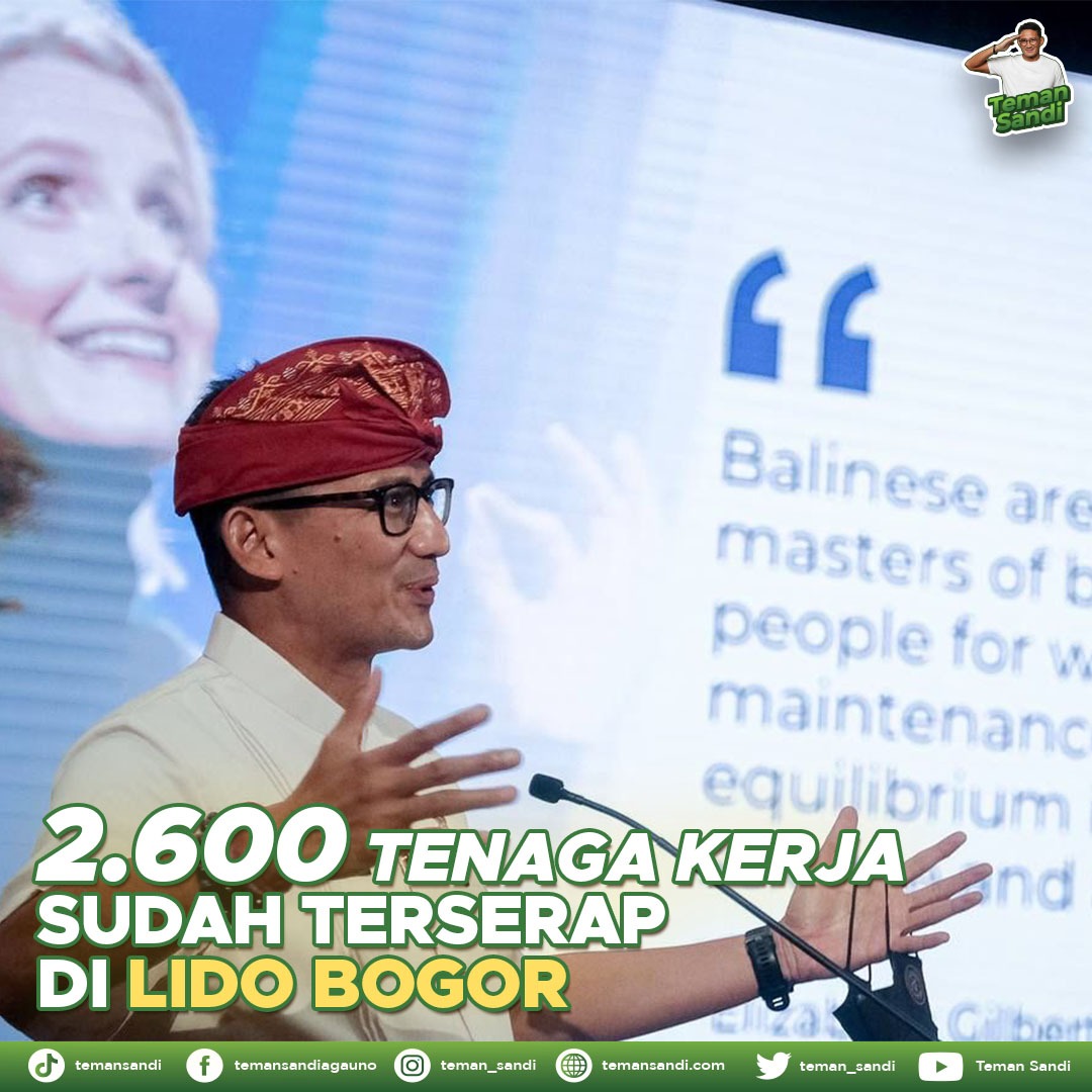 Saha_Eta18's tweet photo. Sandiaga Uno meninjau perkembangan Kawasan Ekonomi Khusus (KEK) Lido di Cigombong, Kabupaten Bogor. Menurutnya, capaian dari KEK Lido ini, sudah mulai bisa dirasakan dengan telah terserapnya ribuan tenaga kerja dari target 1,1 juta lapangan kerja baru. 

#Temansandi #PARKCHANYEOL https://t.co/yW7ECumgYk