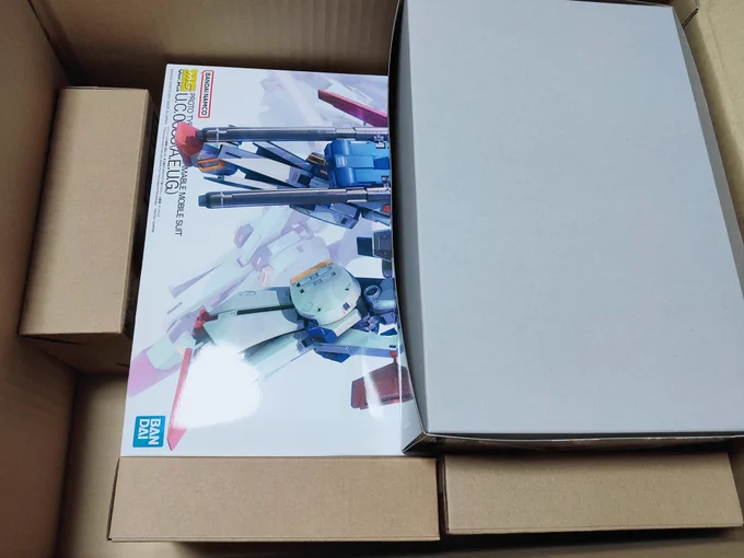 で、ペットロス復帰ツイートですが#プレバン から来ました#ガンダムZZ は、黒歴史じゃない証明到着#石破天驚拳 セット#ウルトラマン#仮面ライダー#ドラゴンボール基本系到着 ハッピー別枠#島田フミカネ ARTWORKS #アルシア到着半乳プラモ最高〜(ペットロスの点は心配無用) 
