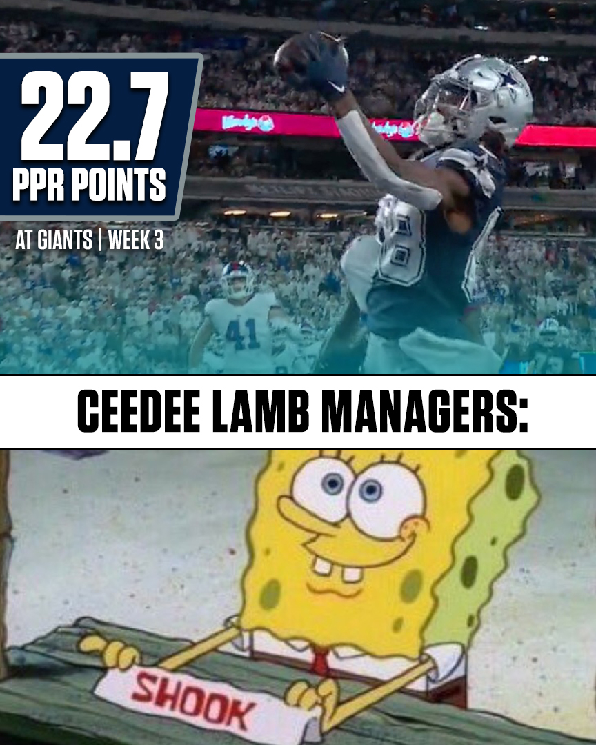 rotoworld_fb's tweet photo. Never forget the CeeDee Lamb redemption TD drive.
#DallasCowboys https://t.co/JPQ9zQY7Wp