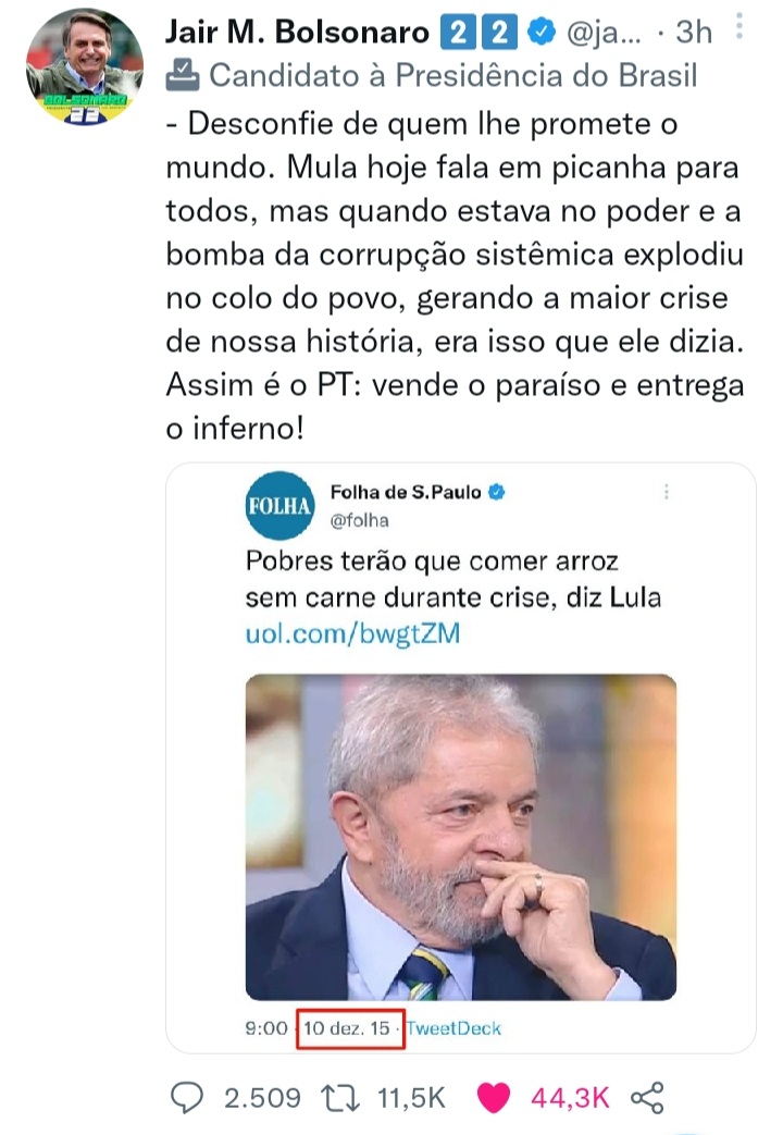 AlessandSil's tweet photo. @Metropoles @LulaOficial "O Golpe está aí, cai quem quer!!" 💪🏻🇧🇷 https://t.co/sGHfmSFBMX