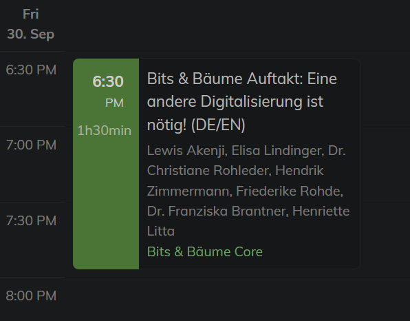 DBurkhrdt's tweet photo. Weiter geht's. Bits & Bäume gibts. Am Freitag, um 18:30 geht's los. #BitsundBaeume22
30.09.–02.10., TU Berlin
https://t.co/iVQR2iqYod
.
\__
#BitsundBaeume #digitalcolonialism #OpenData #Germanwatch #cs4f #OpenHardware #cybersecurity #infosec #openwrt https://t.co/dDN4TKVrWj