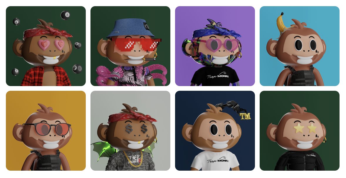 TrapMonkie's tweet image. 🏆 TrapMonkie NFT Giveaway 🎉🐒

🍌 Join Discord: discord.gg/GfKE9ZU9Kn
🍌 Follow @TrapMonkie
🍌 RT + TAG 3

#TrapMonkie #FREEMINT #NFT