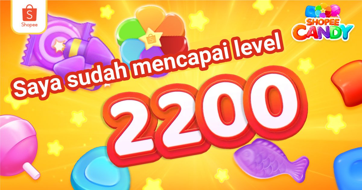 Saya berhasil melewati 2200 di Shopee Candy!  shp.ee/4pa74dqi2xd