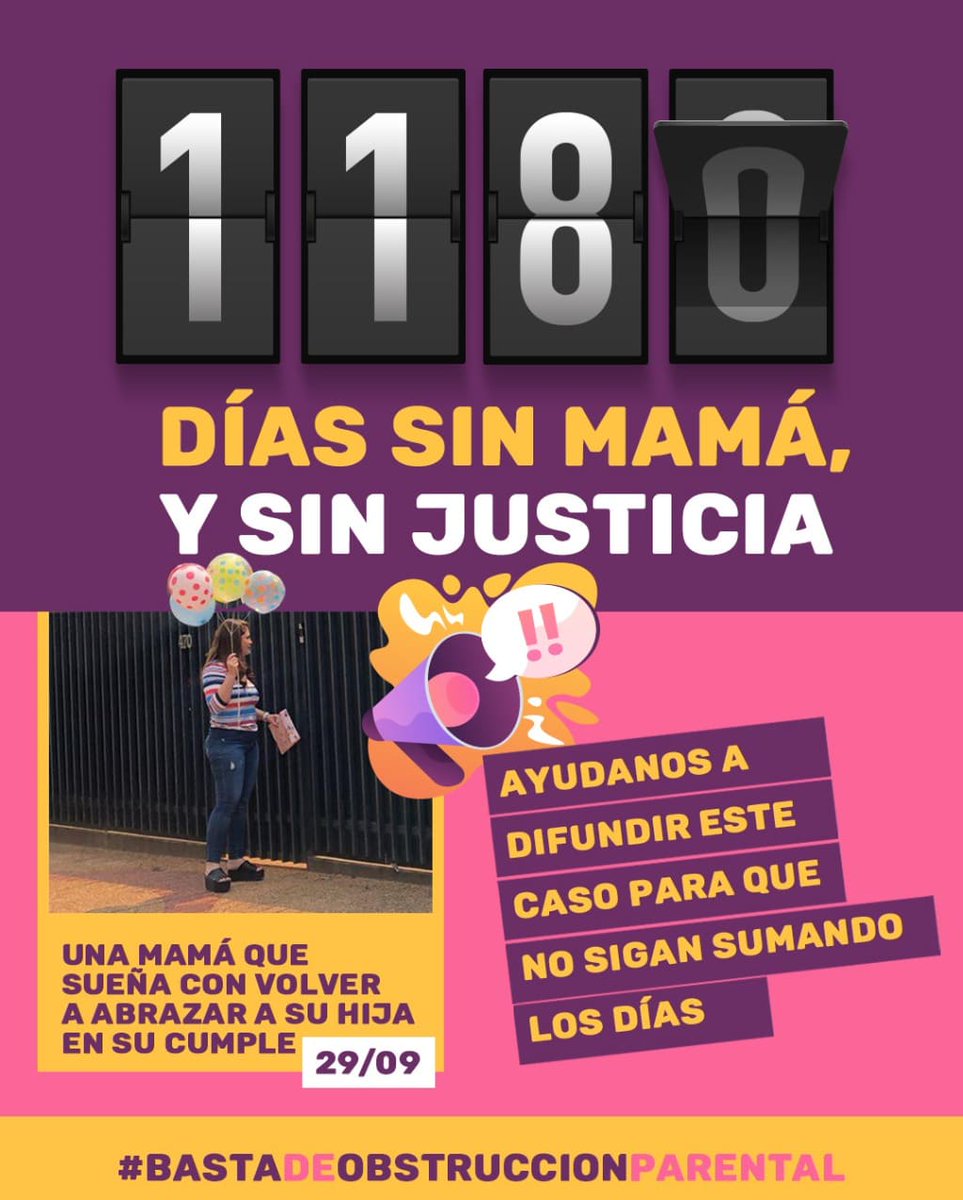 sinmamanuncamas's tweet photo. Pedimos justicia para una mamá que sueña con volver a abrazar a su hija en su cumpleaños
el 29/09.
Este dolor no puede seguir, basta de impunidad, ¡exigimos justicia!
#BastaDeObstruccionParental
@MinPublicoPy
@680carlos
@KattyaGonzalez9
@5diasPY
@LuisBareiro
@780AM
@680CARITAS https://t.co/7y7NFZmECW