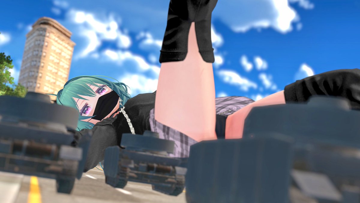 shrinker_HARA's tweet image. The chariot that disturbed her sleep was turned into an iron block by her boots.

#sizevrchat