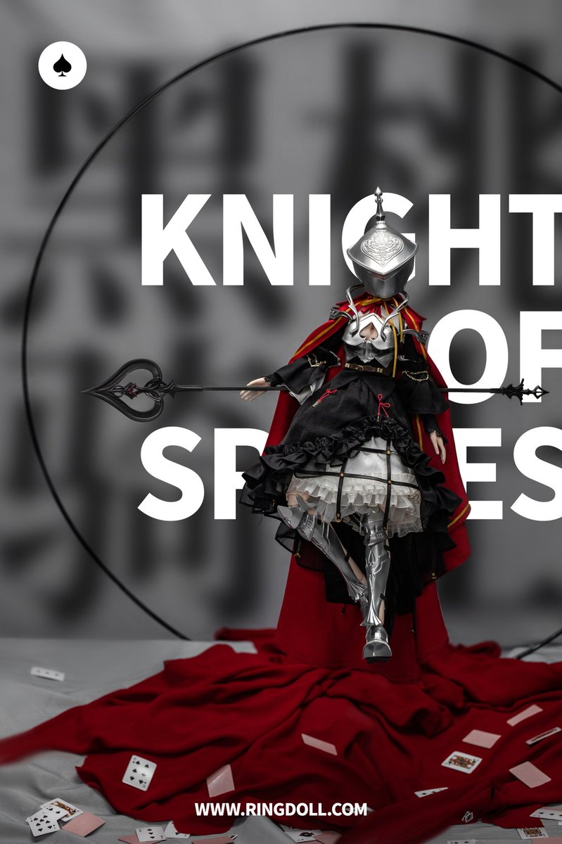 ringdoll's tweet photo. #ringdoll Alice in Wonderland - [Knight of Spades]♠️

"I'll meet you this afternoon~"
#asianballjointeddoll #bjdphotography #balljointeddoll #bjdmakeup #bjd #abjd #doll #resindoll #dolls #designdrawings #spades https://t.co/F4d8lXMbMm