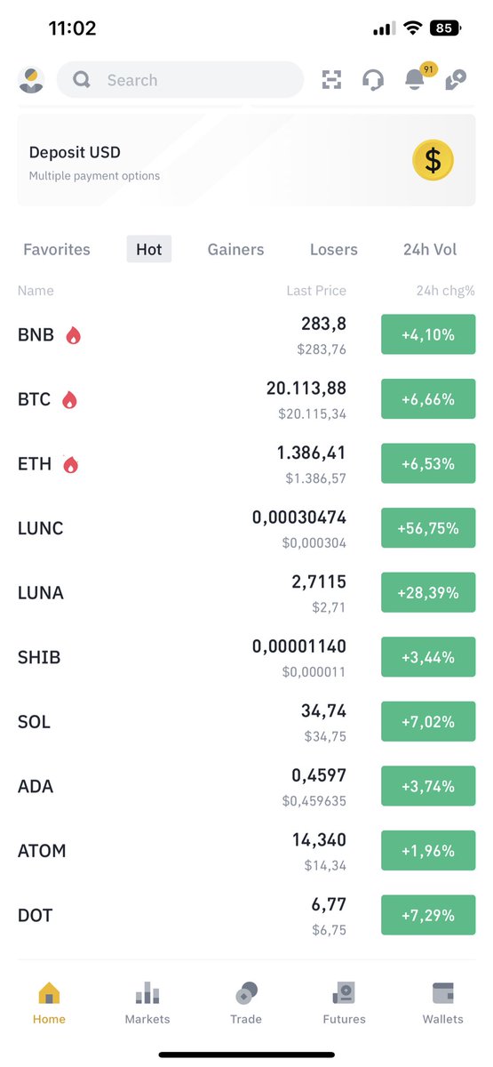 lcm95x's tweet photo. What a positive vibe that @cz_binance @binance brought to crypto community. What a beautiful green day. 

#lunc army.. https://t.co/nebB7wk8lg