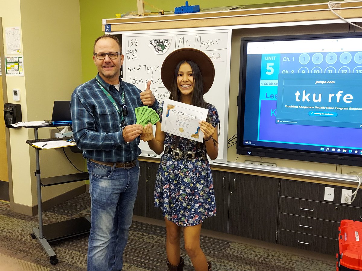 jmeyer08678699's tweet photo. 8th-grade Pixel Poster Design Contest winners: 1st Place Brianna Ong, 2nd Place Daisy Goklish. Not pictured: 3rd Place Makenzie Fixter, and Honorable Mentions to Paisley Hollingshead, Rylee Moats, Brooks Even, Abby Bash. Great work all! #landerschools https://t.co/nUtzhUx9uW