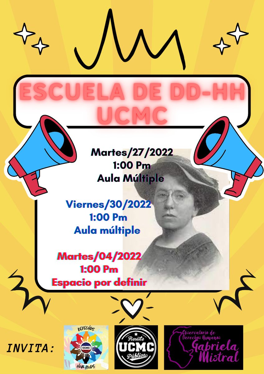 Continuando con la articulación interinstitucional entre procesos de la UD y la UCMC.
Invitamos a todos los miembros de la Universidad Colegio Mayor de Cundinamarca a nuestra escuela conjunta de defensores de DD.HH.
La primera sesión estará a cargo de @andirodriguez22.