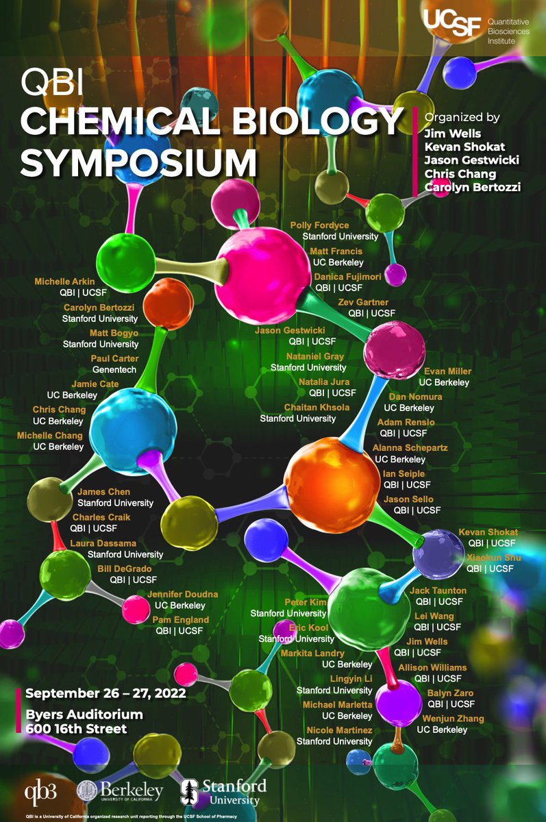 Amazing day 1 at #QBIChemBio22 with ~500 chemical biologists from <a href="/UCSF/">UC San Francisco</a> <a href="/UCB_Chemistry/">College of Chemistry</a> <a href="/Stanford_ChEMH/">Sarafan ChEM-H</a>