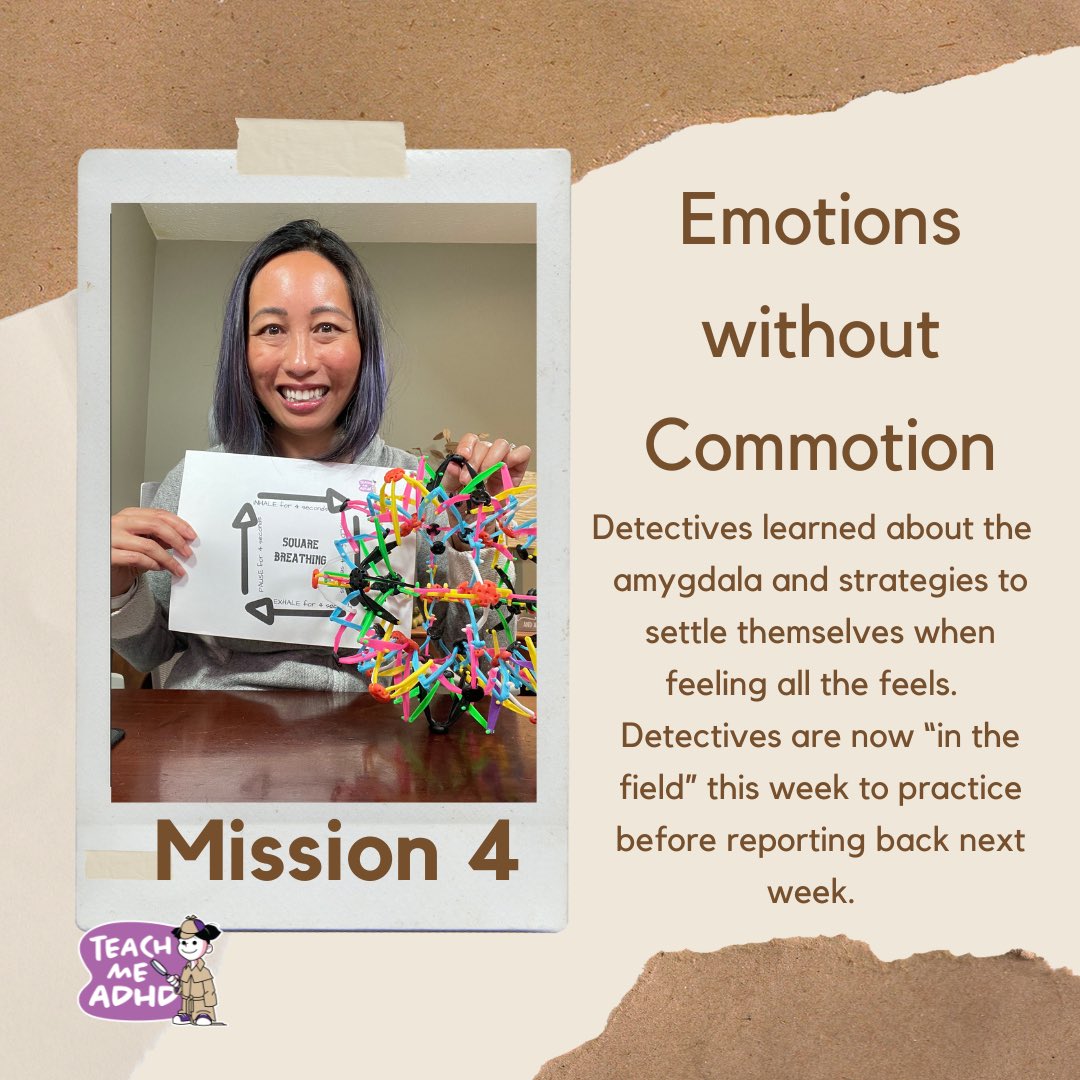Another excellent series of training mission meetings! Great work detectives #teachmeadhd #ADHD