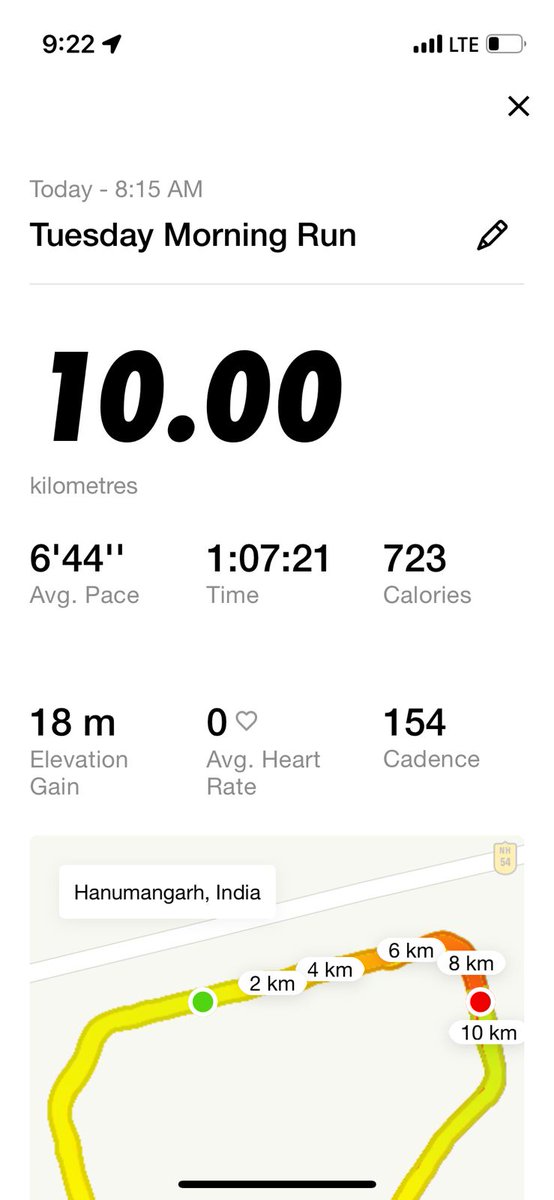 Shri209e's tweet photo. Day -3 10km after long time !!
PS - Now onwards this activity I will do once in a week atleast. https://t.co/uQFRJqj71Y