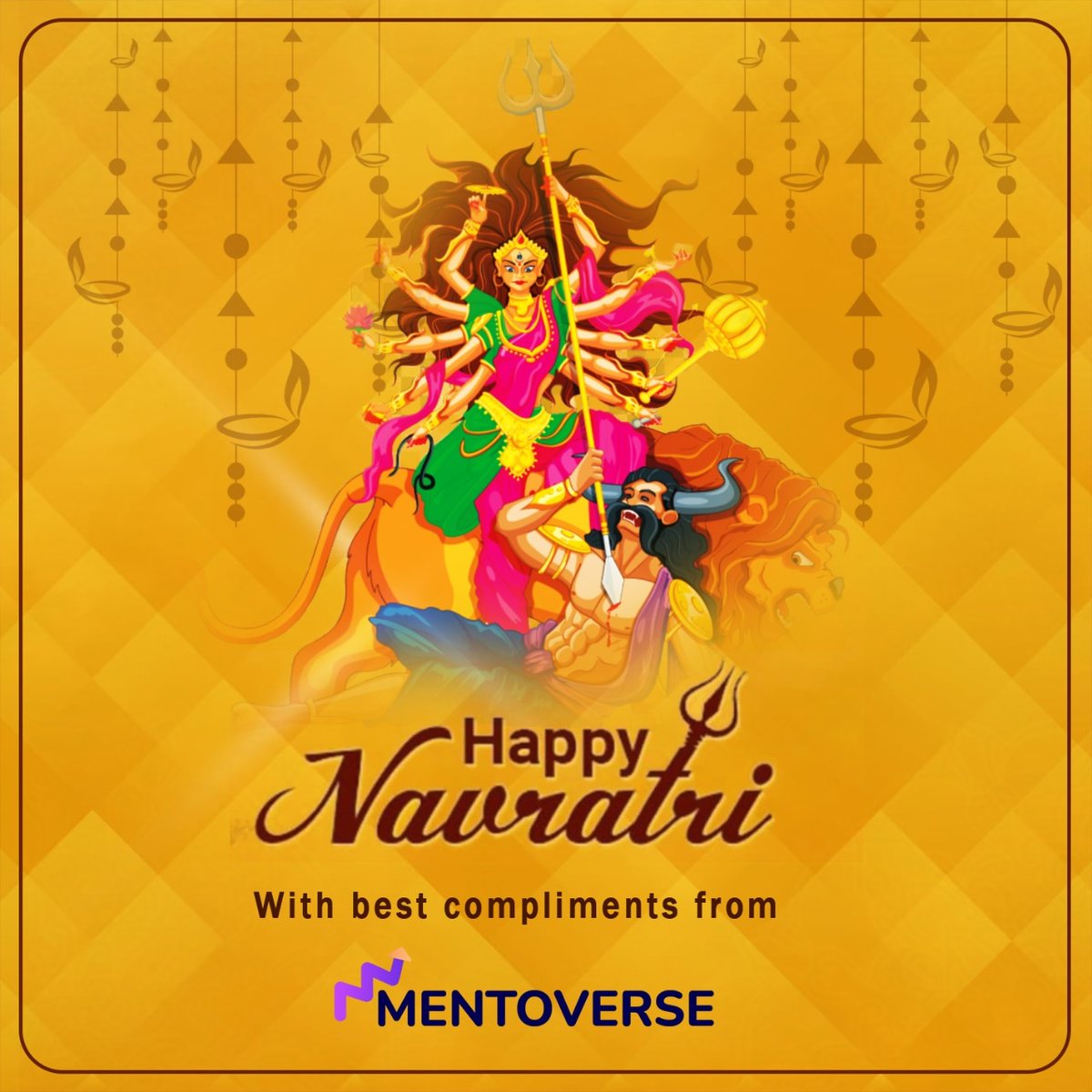mentoverse's tweet photo. Happy Navratri! ✨🙏

#Navaratri2022 https://t.co/kFQ38nG1Vm