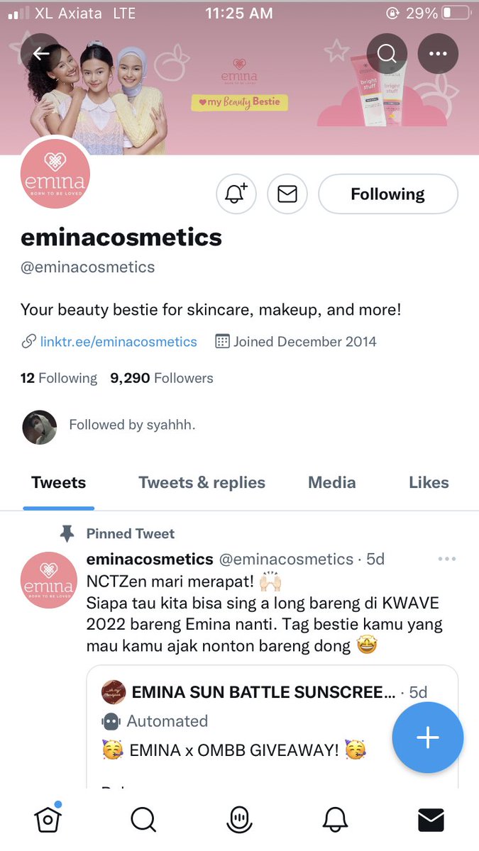 holymarkie's tweet photo. @ohmybeautybank @eminacosmetics Pasukan Sunscreen siap nonton NCT Dream di KWAVE 2022 bareng Emina @jaeceuu @privacyjigeums https://t.co/VqTmgBM4rF