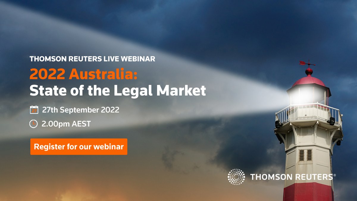 It’s not too late to register for the 2022 Australia: State of the Legal Market webinar! Join  our experts as they unpack the key findings and insights of the 2022 Report. Secure your place today. ow.ly/W8ZP50KTQxf
