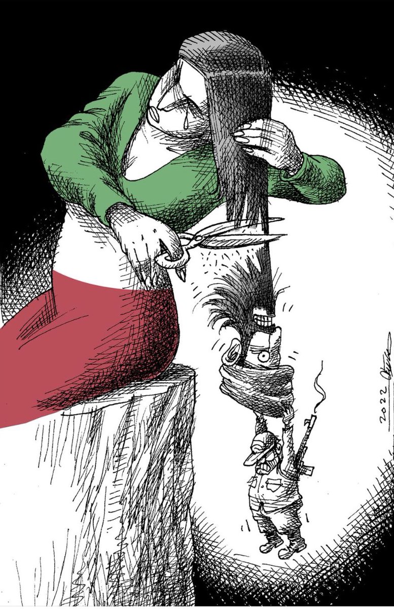 eavaness's tweet photo. Freedom of Choice (by Mana Neyestani)  #freedomofchoice #IranProtests #MahsaAmini https://t.co/NS445ZomRn