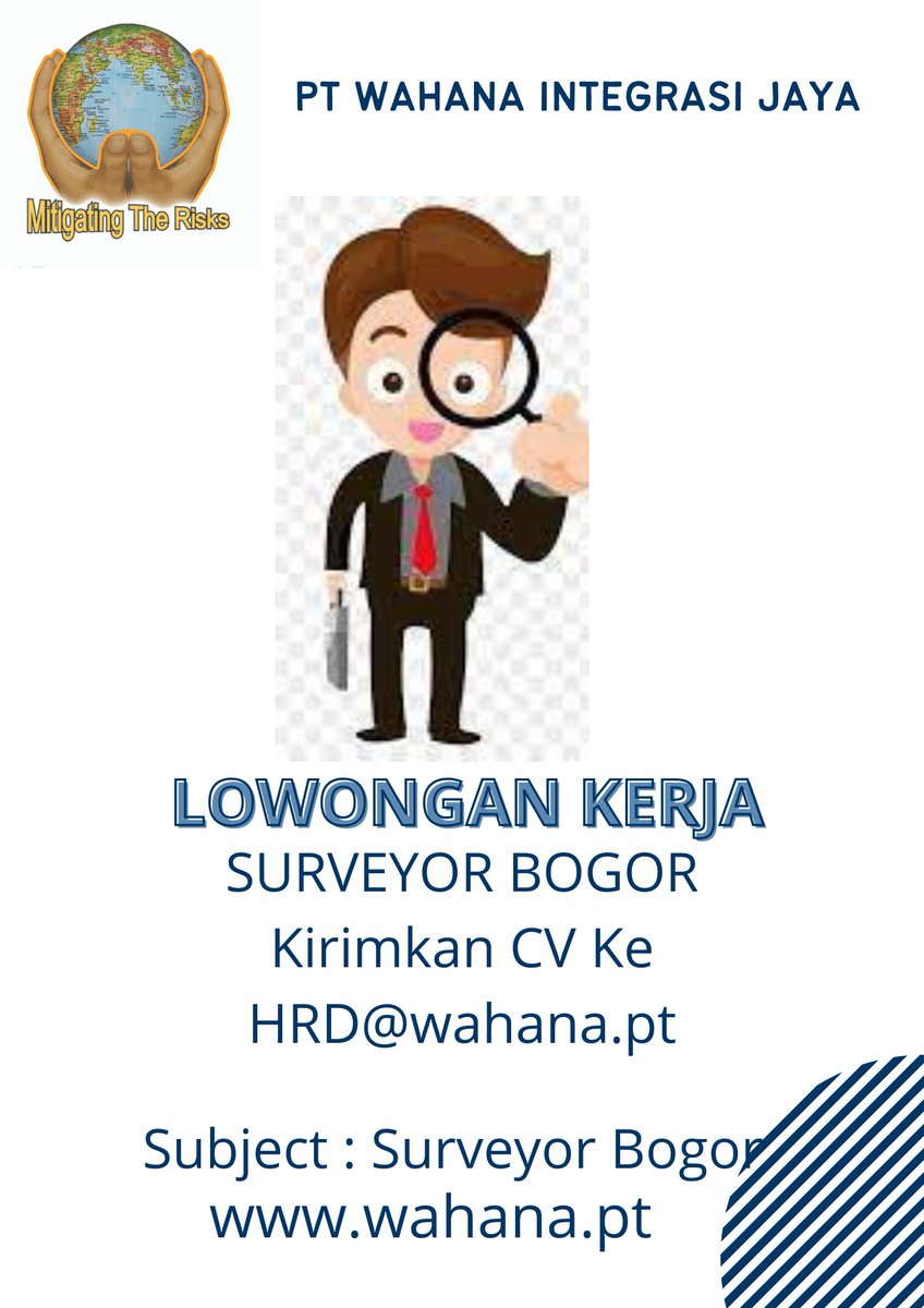 wij_corporate's tweet photo. PT Wahana Integrasi Jaya membutuhkan segera :

SURVEYOR AREA BOGOR

kirim CV kr : hrd@wahana.pt 

dengan subject : Surveyor_Area_Bogor

#lowongankerja #surveyor #survey #lowongan #bank #cv https://t.co/m6RmXq2eox