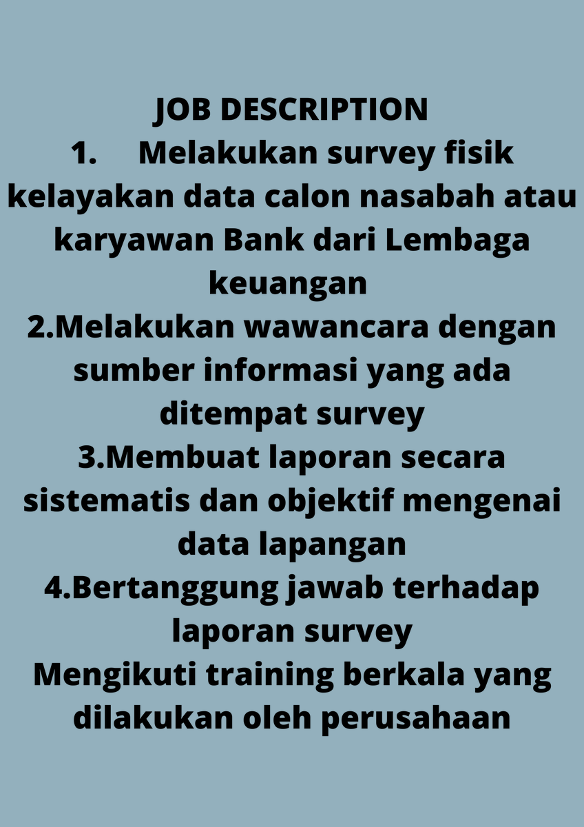 wij_corporate's tweet photo. PT Wahana Integrasi Jaya membutuhkan segera :

SURVEYOR AREA BOGOR

kirim CV kr : hrd@wahana.pt 

dengan subject : Surveyor_Area_Bogor

#lowongankerja #surveyor #survey #lowongan #bank #cv https://t.co/m6RmXq2eox