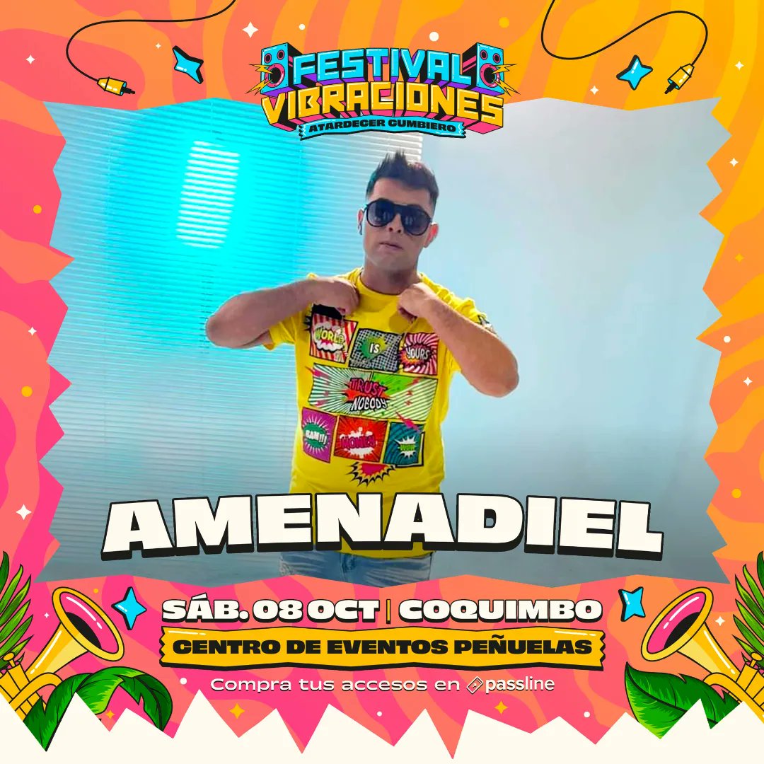vivepenuelas's tweet photo. @festivalvibraciones a prender todos los corazones ♥️ 💥 del norte.
Los esperamos este sábado 08 de octubre en el centro de eventos peñuelas. @vivepenuelas

Evento familiar todas las edades.
#atardecercumbiero

Entradas a través de @passline_oficial https://t.co/r8aqwHtOec