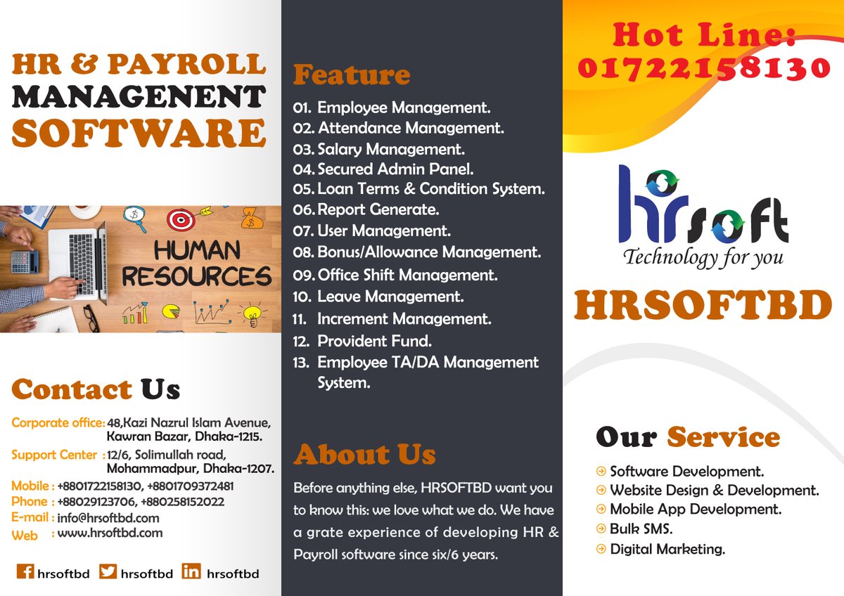 Christi91818197's tweet image. HR SOFT BD creates user-friendly and appealing HR-management-system applications and software.

Contact Us-
Website: hrsoftbd.com
Phone: +8801722158130, +8801709372481
#hrsoftbd #hr_developmen #hr_system#hr_management