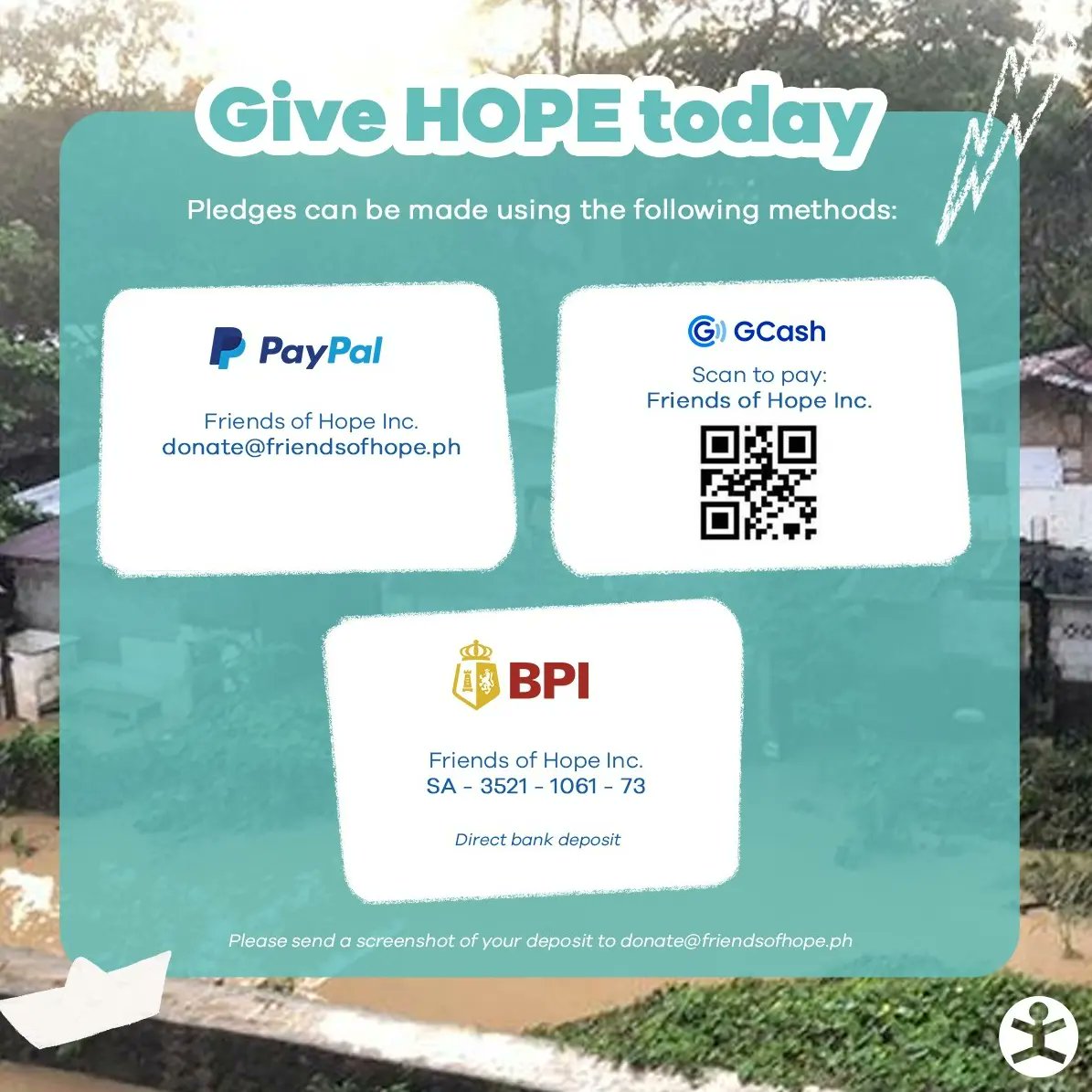 genhopeph's tweet photo. Calling all #HOPEHeroes! Let's put all hands on deck for those affected by #TyphoonKarding 🤝

By pledging through HOPE, you get to provide clean drinking water to these displaced communities, tiding them over until they are able to get back on their feet again. 💙 https://t.co/WgrxVPp730