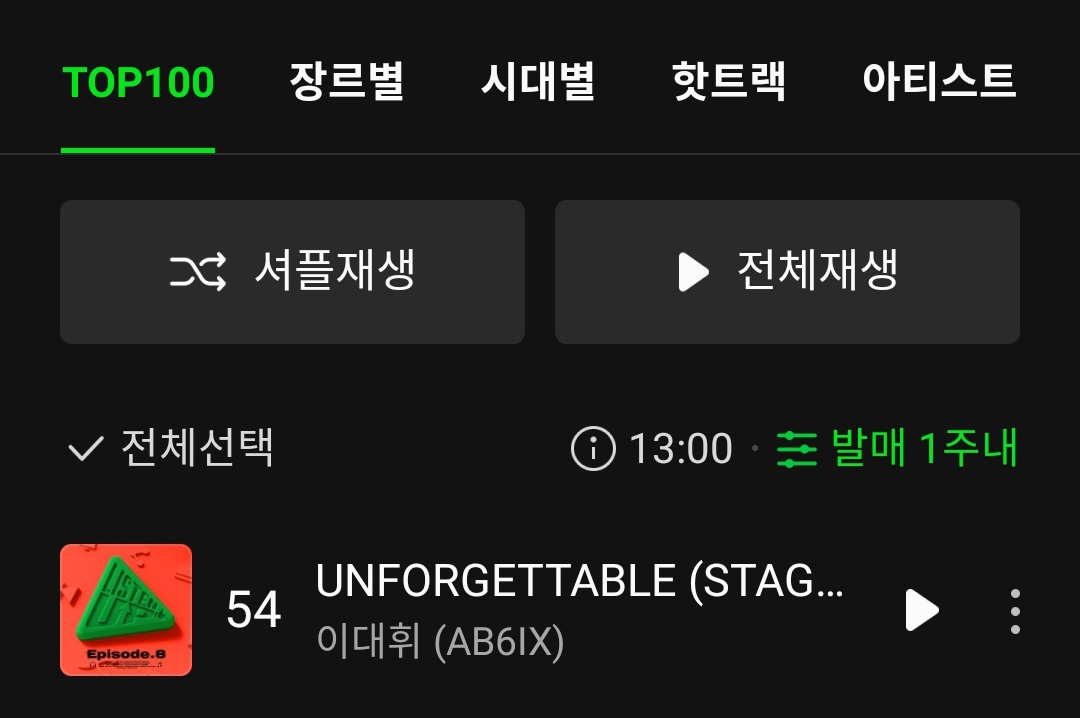 workfordaehwi's tweet photo. [📈] 220927 #UFORGETTABLE (Prod. 이대휘) Charts - 13:00 KST

Melon Latest Hits Week 1 ㅡ #54 (+1)
🔗 https://t.co/HNKUxsjSD7

@AB6IX #이대휘 #대휘 #이대휘_사랑해 #LEEDAEHWI #DAEHWI #AB6IX #StreamUNFORGETTABLE https://t.co/XQLOE3971P