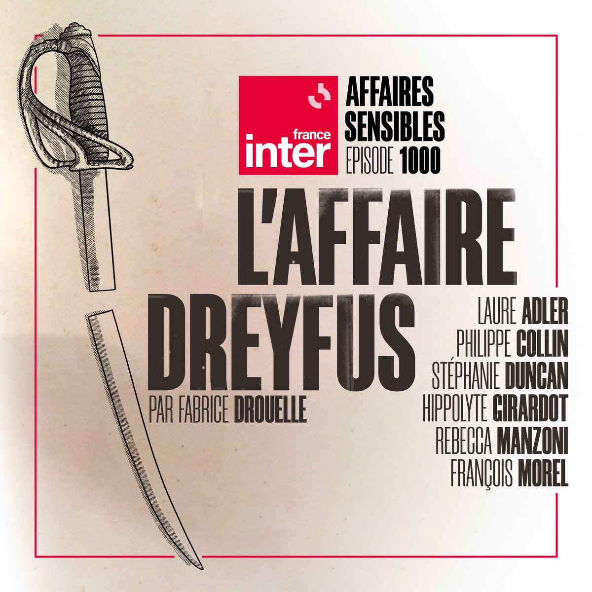 Aujourd’hui à 15h sur @franceinter avec @FabriceDrouelle. Sensation étrange de prêter sa voix à l’affreux antisémite Edouard Drumont. Disponible en replay sur l’application @radiofrance #AffairesSensibles #affairedreyfus