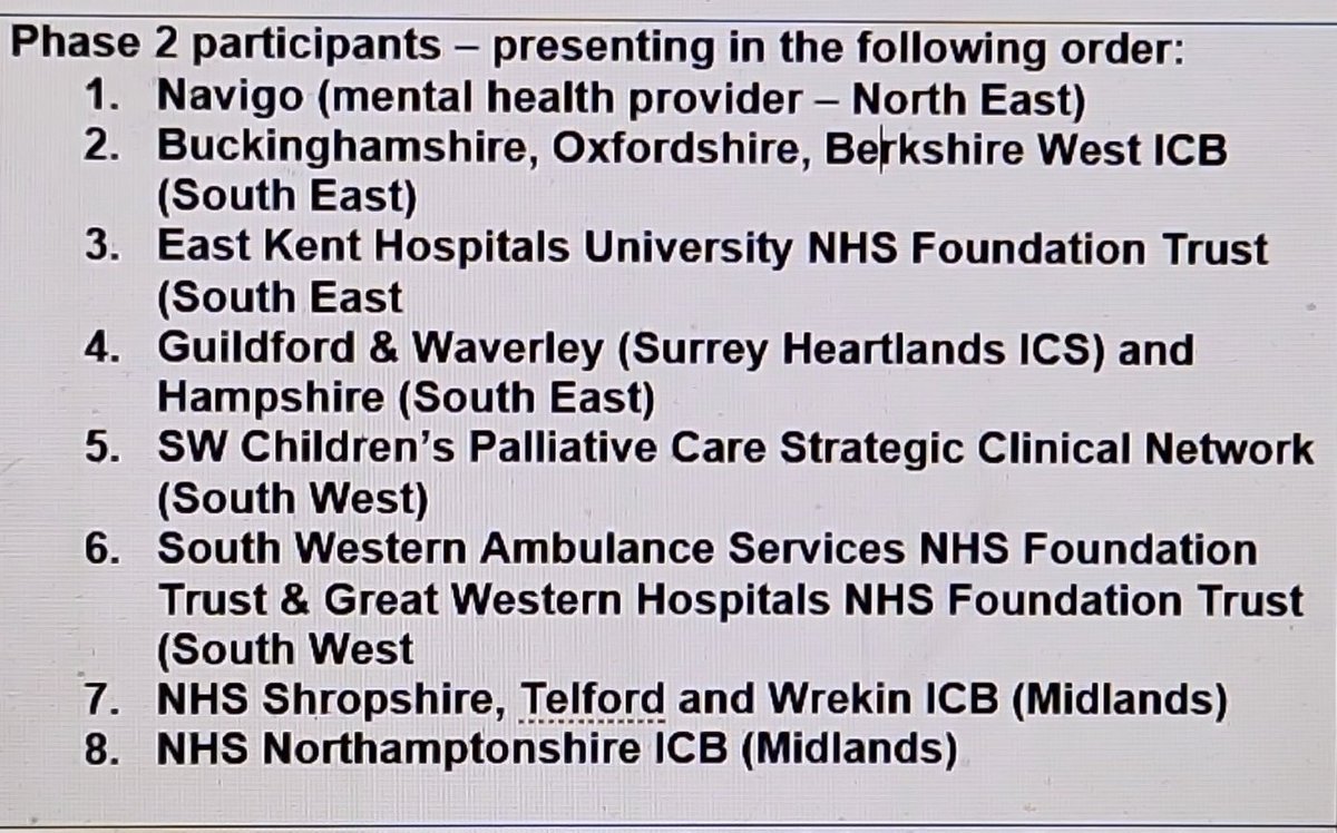 JohnSheridanRN's tweet photo. Great engaging session at the @NHSEngland @Pers_Care #PEOLC #GettingToOutstanding development day 0 #GtO. Great examples of systems looking to #improveEOLC #PalliativeCare #ICB #ICS #Collaborative https://t.co/vgvGd8gU3D
