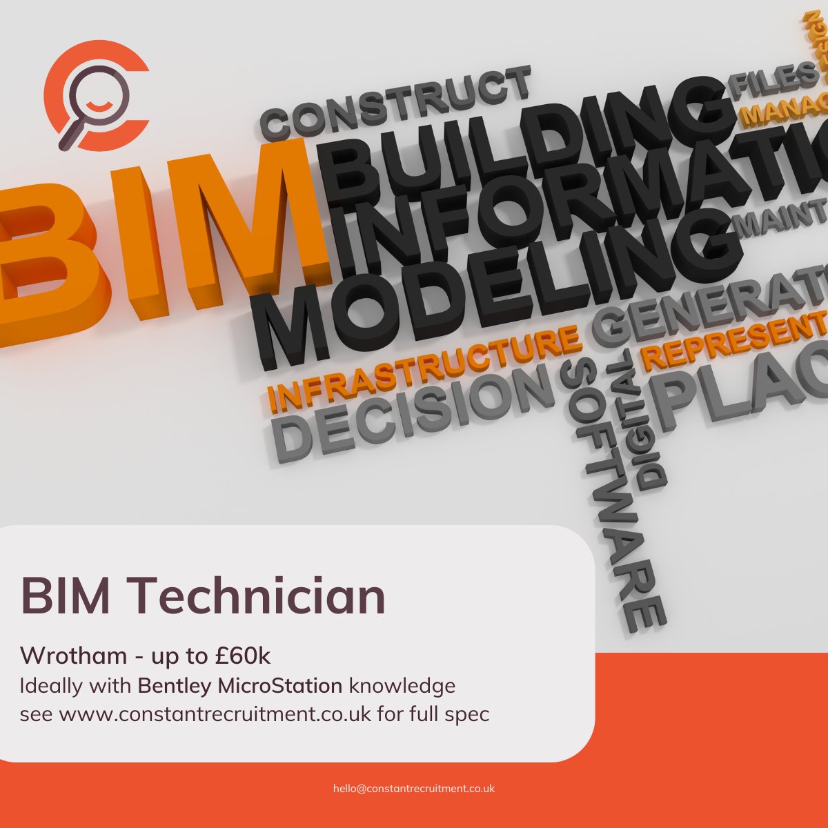 ConstantRec's tweet photo. BIM Technician - For Perm role based in Wrotham, Kent.

#BIM #BIMTechncian #surveying #surveyingjobs #bentley #Bentleymicrostation #microstation #constantrecruitment #kent #wrotham #hiringnow #openbuilding #CDE #photogammetry #surveyingindustry #modelling https://t.co/Mk7YSbiclu