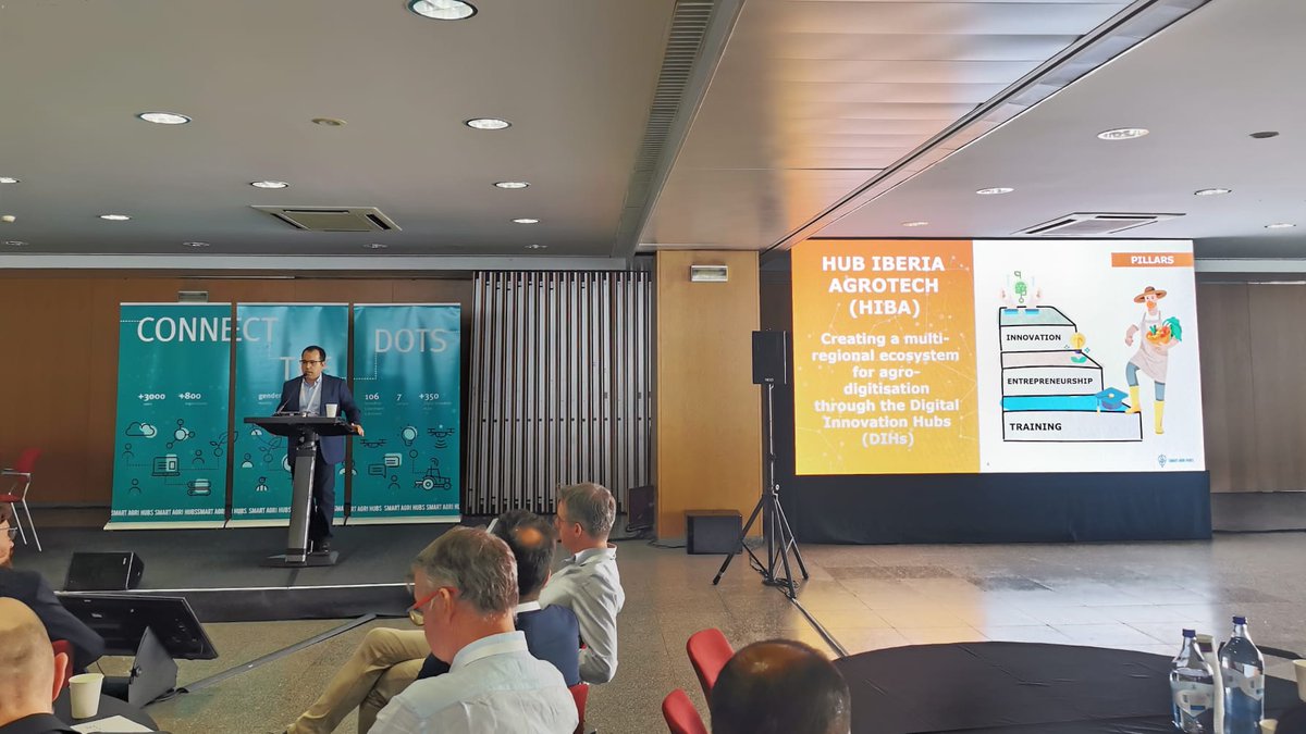 HIBA_UE's tweet photo. Hoy, el proyecto @poctep #HIBA ha sido presentado durante la sesión pitch del Evento Final @SmartAgriHubs #SAHFinalEvent.

🔝Esta tarde seguimos con un taller HIBA en el que hablaremos de #innovación, #emprendimiento y #formación, hitos del proyecto europeo de #agrodigitalización https://t.co/kWBVthlzt3