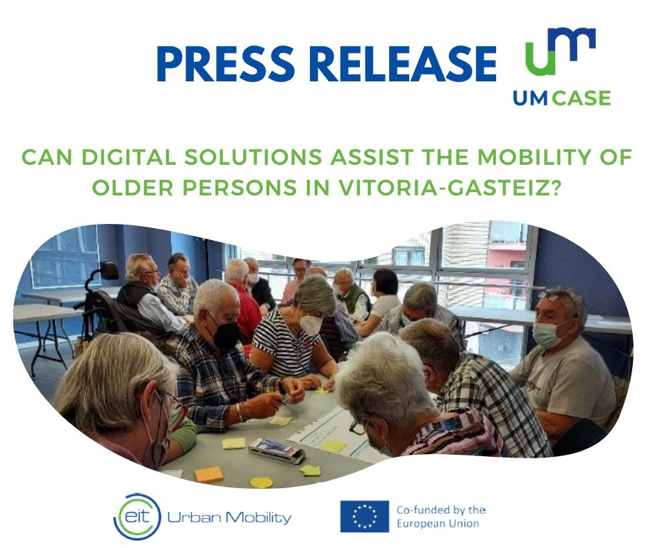 UMobilityCASE's tweet photo. ***𝗣𝗥𝗘𝗦𝗦 𝗥𝗘𝗟𝗘𝗔𝗦𝗘***

Our press release on whether improved digital solutions can assist the mobility of older persons in Vitoria-Gasteiz is out now!

Read the full press release here: https://t.co/8sFFrTaIkn

#mobilty #digitalsolutions #publictransport https://t.co/gLxSVnD4lE