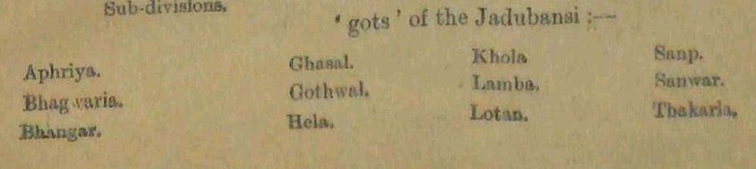 The Aphariyas are yaduvanshi and Abhira. The gothwal gotra in snippet below has produced a very famous warrior which jadons have tried to steal. Will tell about this later. "Dada Krishan ki jai" is millenniums old war cry of ahirwal 