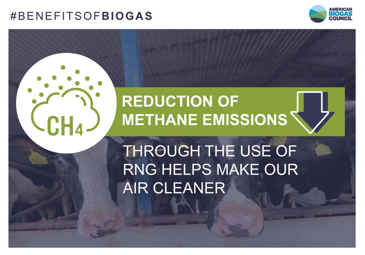Keeping methane emissions down through the use of RNG helps to keep the environment and air around us cleaner. #BenefitsofBiogas