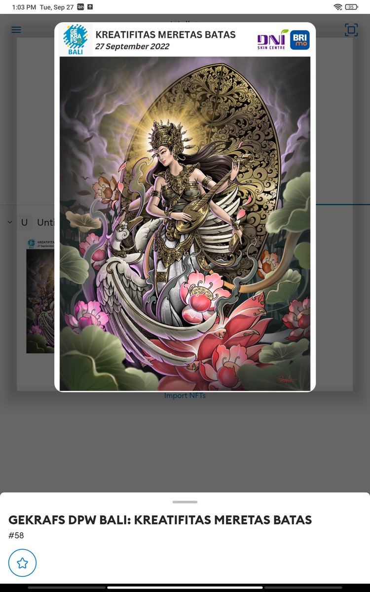 Menghadiri pelantikan Gekrafs Bali dan aku dapet NFT nya Gekrafs Bali 😍