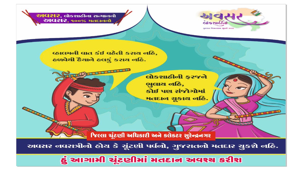 Let's Vote
<a href="/sdmwadhvan62/">sdmwadhvan62</a>
<a href="/CEOGujarat/">Chief Electoral Officer, Gujarat</a> 
<a href="/ElectionSRN/">DEO Office SURENDRANAGAR</a> 
<a href="/ECISVEEP/">Election Commission of India</a> 
<a href="/ECISVEEP/">Election Commission of India</a>