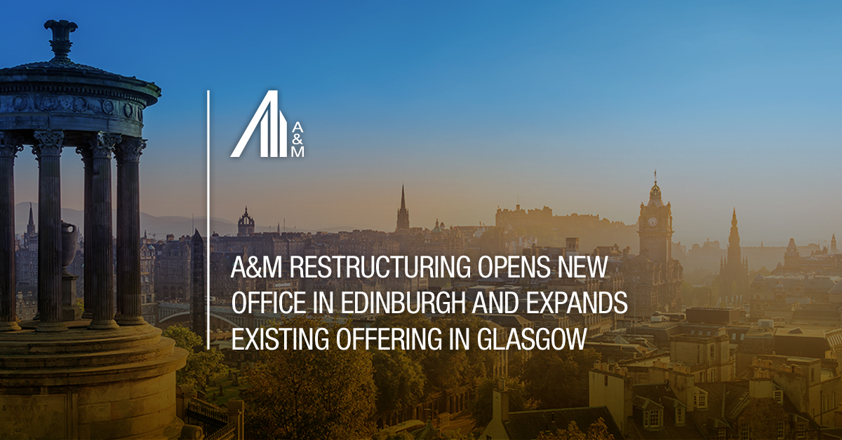 .@AlvarezMarsal's broader reach in the UK &amp; #Scotland, with our Edinburgh office opening &amp; Glasgow expansion, serves as a support for our stakeholders in Scottish corporates. Our #restructuring expertise is an excellent addition to our team bit.ly/3BuBOgU. #AMteamEMEA