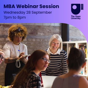 OUIreland's tweet photo. Interested in starting the OU's triple accredited MBA this November? Join our #MBA webinar session this Wednesday 28 September from 7 - 8pm to discover how the OU MBA can make a difference to your career.
Register here: https://t.co/XjSYiZ792n
#MBAStudy #TheFutureIsOpen https://t.co/lO7fPGGckI