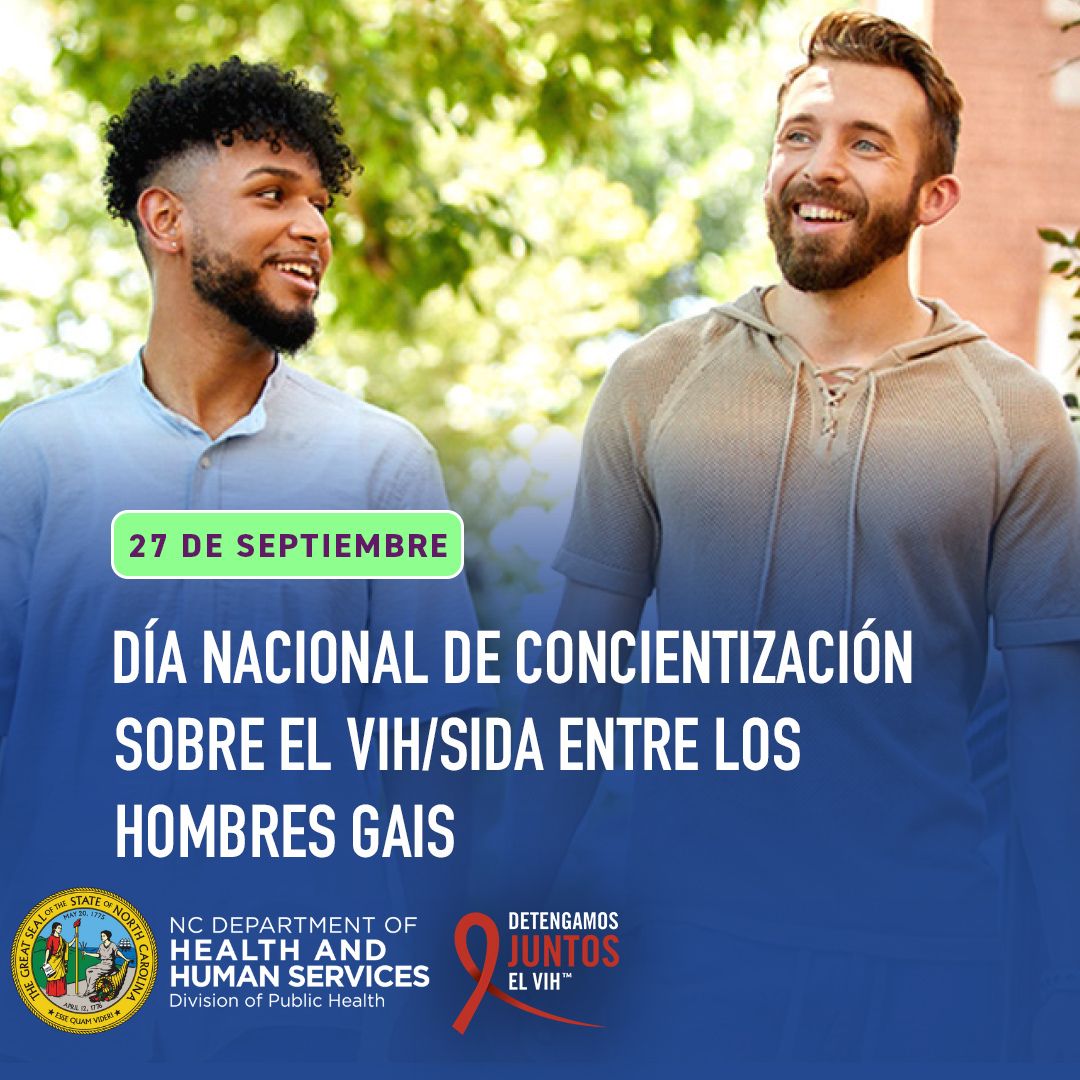 Hoy es el Día Nacional de Concientización sobre el VIH/SIDA Entre los Hombres Gais, un día para detener el estigma del VIH. #IniciaHablandoVIH: habla sobre las pruebas, condones, PrEP, y las medicinas que tratan el VIH. bit.ly/3TkAJQR #NGMHAAD #DetengamosJuntoselVIH