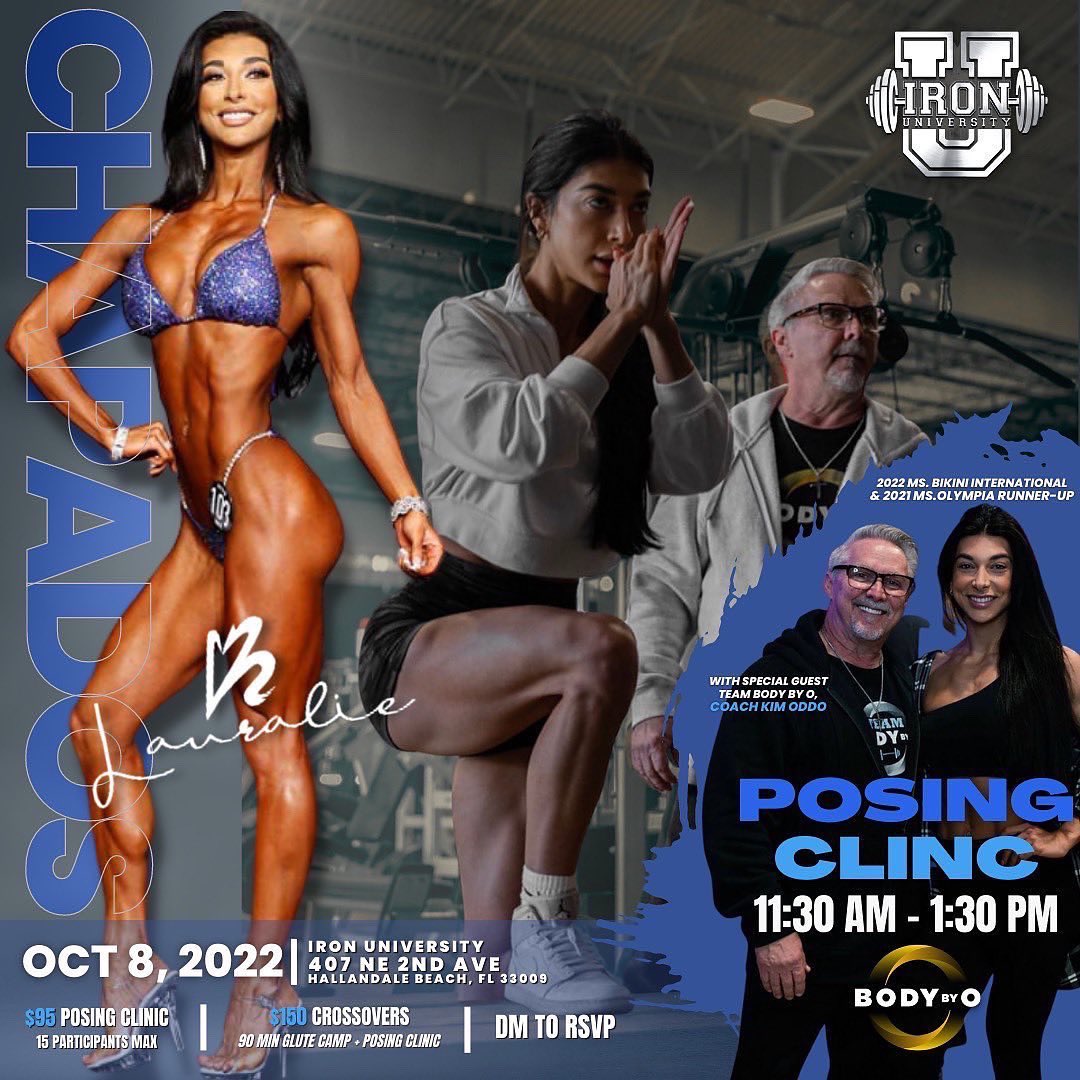 mandfhers's tweet photo. Join us for the 90 min IRON GLUTECAMP + POSING CLINIC with special guest @KimOddo @BodyByO ‼️ 🍑 👙 

➡️October 8th, 2022 - 150$

⚠️RSVP before 9/26 for Early Bird discount⚠️

📲DM or Call/Text (786) 325-1689
Very Limited spots available 🥶💨

📍 @ironuniversity 
#posingclinic https://t.co/CkyDCgar35