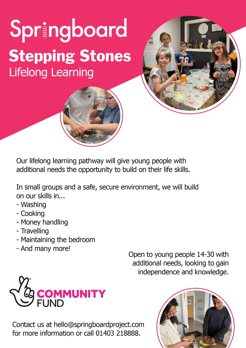 SpringboardP's tweet image. We are excited to announce our Stepping Stones project, funded by @TNLComFund We are taking referrals now! The team would love to hear from you, hello@springboardproject.com