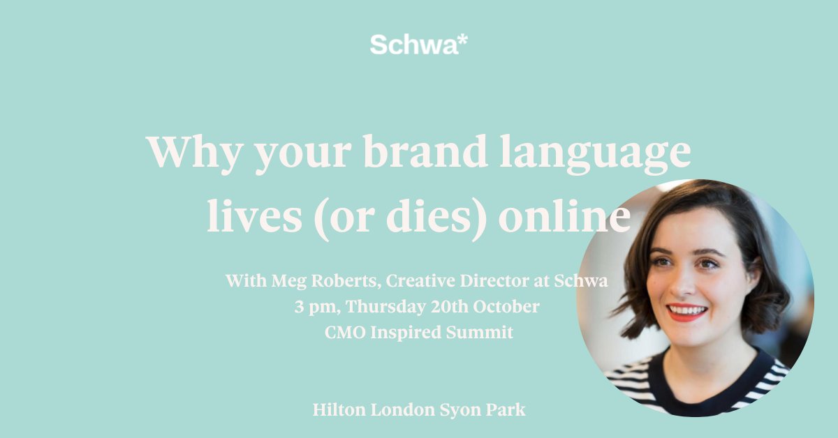 SchwaUK's tweet photo. It's 2022. No one is looking at billboards or brochures anymore. They're all staring at their screens, reading your emails, and engaging with your app. We'll be at #CMOInspired Summit to discuss getting your writing right in these places. @inspiredBmedia https://t.co/Y7V9tsEi58 https://t.co/QjzMi8OwT6