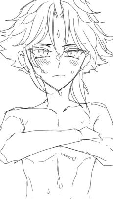 おっぱい隠してるみたいなポーズになっちゃった 