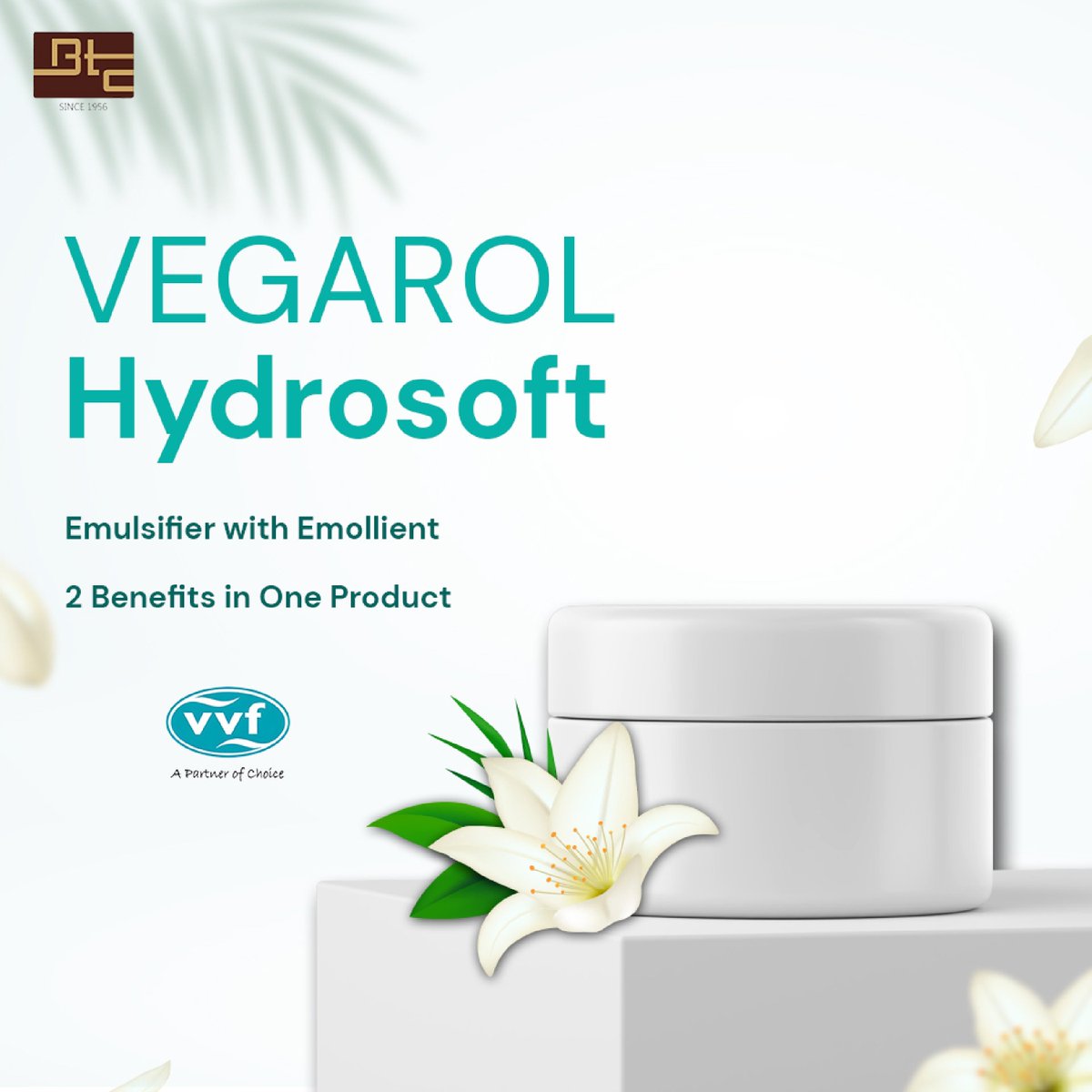 BTCSocial's tweet photo. 👉🏻Vegarol Hydrosoft is an emulsifier + emollient, which provides 24 hours moisture by reducing trans-epidermal water loss. Please contact, Marketing Head Ms. Preeti Attrai📞 +91-9899903320
#bansaltrading #vvf #emulsifiers #emollient #personalcare #skincare #ingredients #pharma https://t.co/pHUHXeMhAC