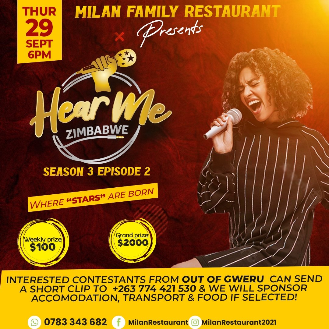 MilanGweru's tweet photo. Good afternoon friends , don't forget to register for hear me Zimbabwe from anywhere in the country,everyone is welcome.. contact details on flyer,, Don't miss the chance to win money 💵💵💸🤑 https://t.co/K0LksNTBBv
