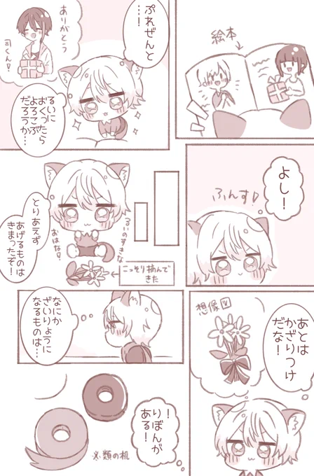 ルにプレゼントを贈る猫ツの話

※類司🎈🌟
ツの猫化・幼児化注意 