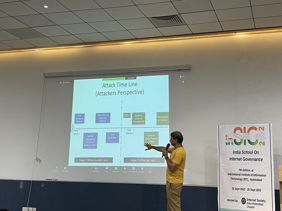 Mr. Sunny Chendi (<a href="/apnic/">APNIC</a>) simulating a real-life data breach scenario to explain the importance of having robust internet security policies in place! <a href="/IndiaSIG/">inSIG</a> 2022

#insig2022 #apnic #datasecurity #internetgovernance