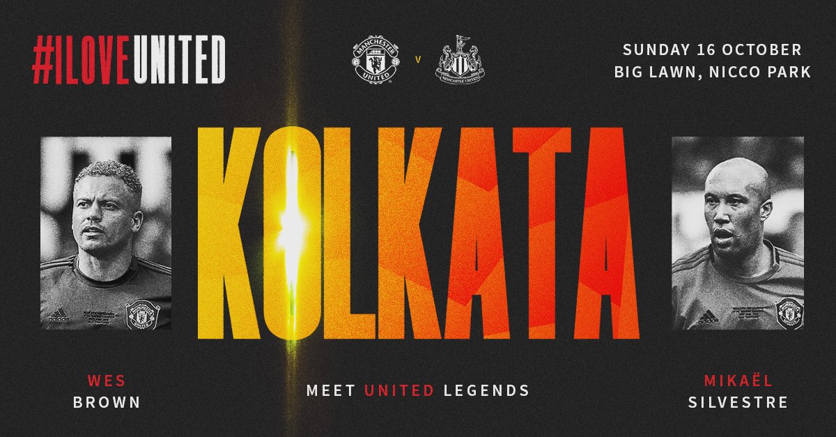 MUFCKolkata's tweet photo. Register for #ILOVEUNITED event in #Kolkata. @manutd @ManUtdMumbai @MUSCRFB @ManUtd_Pune @musckerala 

📆 Sunday, October 16th
🆚 Newcastle United
🏟 Nicco Park, Kolkata.
⏰ 18:30 IST
Ticket link in bio!
#mufc #manchesterunited #united #iloveunited https://t.co/dv5W16imxQ