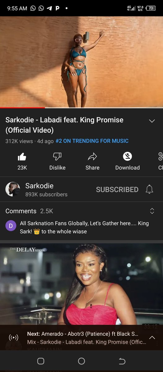 Still #Labadisong is the JAM from the LANDLORD @sarkodie 🔥🔥💥💥