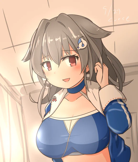 迅鯨ちゃんどうして執務室でRQ衣装にえ?ピットインしましょうって何の…#艦これ 