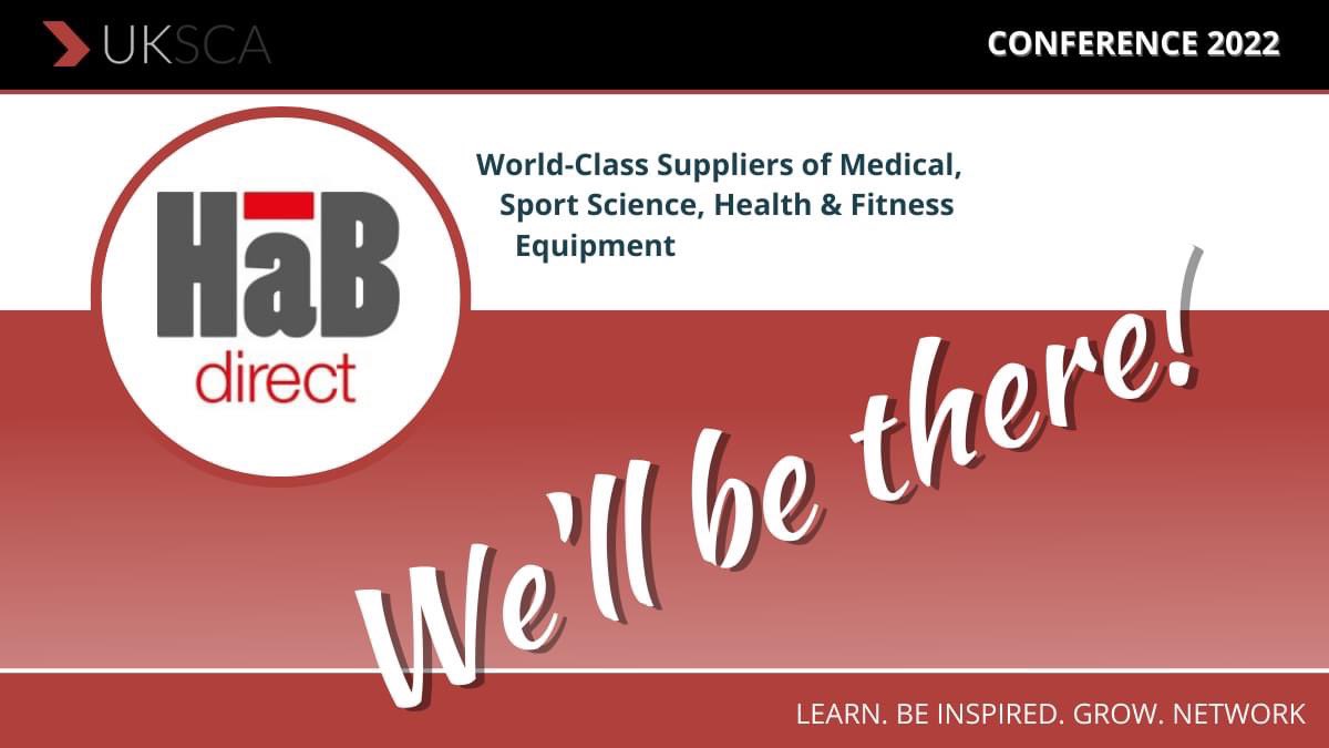 We are delighted to announce HAB DIRECT as one of the fantastic exhibitors for this year’s UKSCA Annual Conference.  

HaB Direct have built a reputation as a leading supplier to Health &amp; Medical, pro sport, education, commercial fitness, uniformed services, &amp; veterinary sectors.